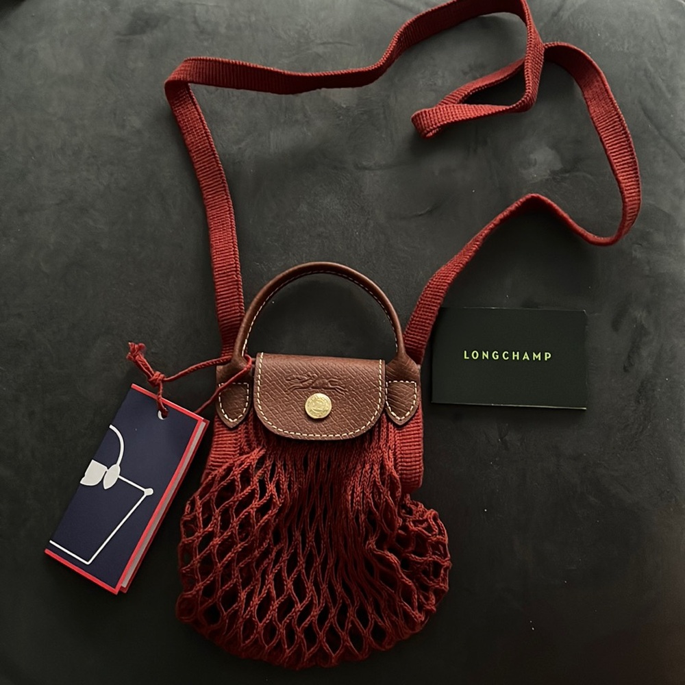 New with tags! Longchamp- LE PLIAGE FILET XS MESH BAG
